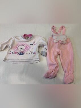 2 vintage baby girl clothing bundle